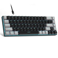 Portable 60% Mechanical Gaming Keyboard, MK-Box LED Backlit Compact 68 Keys M... picture