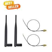 2 x 2.4GHz 6dBi Indoor Omni-Directional WiFi Antenna 802.11n/b/g RP-SMA Femal... picture