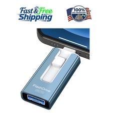 Blue 256GB USB Flash Drive – Effortless File Backup and Security for Smartphones picture