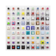 KPREPUBLIC Kailh 81 Switch Tester with Acrylic Base Blank Keycaps Box Cream picture