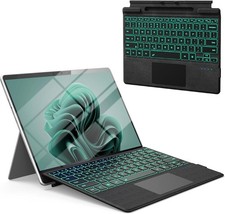 Surface Pro 11/10/9/8/X Keyboard with 7 Color Backlit, Multi-Touch Trackpad picture