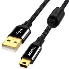 AGVEE 2 Pack 6.6ft Camera IFC-400PCU USB Data File 6.6ft+6.6ft, Black  picture