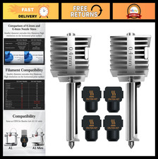 2Pcs 0.4mm Hotend Kit for 3D Printers, High-Precision Nozzle Set & Silicone Sock picture