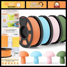 Matte PLA Filament 4kg Bundle for 3D Printing, Fast 50-600mm/s Speed, High Quali picture
