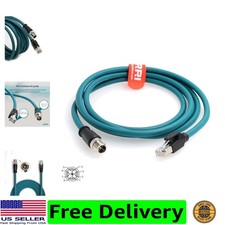 M12 X-Coded 8 Pin to RJ45 Gigabit Ethernet Interface Cat 7e Shielded Cable fo... picture