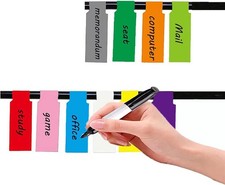 300Pcs Cable Labels, 10 Colors Colorful Cord Labels Self Adhesive Waterproof Sti picture