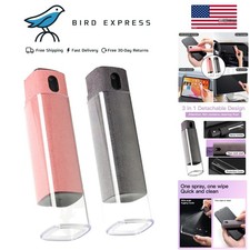 Touchscreen Screen Cleaner Kit 2 Pcs Microfiber Cloth Spray for Phones Tablets picture