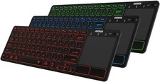 Arteck Universal Backlit 7-Colors Bluetooth Touch TV Keyboard with Easy Media... picture