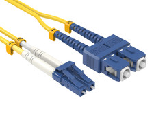 3m OS2 LC to SC UPC Duplex Corning Fiber Optic Cable SingleMode 9/125 OFNR Ra... picture