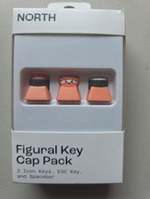 NORTH Figural Key Cap Pack Keycap Set 3 Icon Keys + ESC Key + Spacebar Orange picture