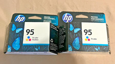Lot of 2 Genuine HP 95 Tri Color Ink Cartridges Original C8766WN New Sealed OEM picture