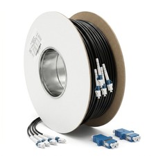 OS2 LC to LC Single Mode 4 Core Outdoor Armored Fiber Patch Cable, TPU picture