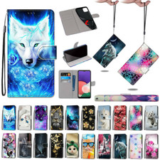 Flip Dog Lion Wolf Cat Flower Wallet Cover Case For 17 16 15 Pro Max Air picture