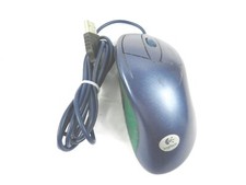 LogiTech M-BD53 MouseMan Wheel 830417-0000 Mouse Blue Metallic Green LED D333 picture