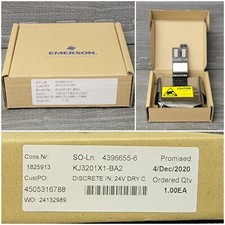 New Emerson KJ3201X1-BA2 Discrete Input Card Final Module Block w/ KJ4001X1-CB1 picture