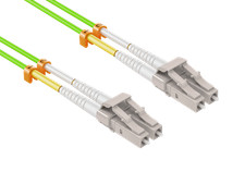 6m OM5 LC to LC Multimode Fiber Patch Cable 50/125 Duplex Lime Green picture