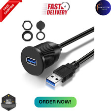 GOBGOD Single Port USB 3.0 Car Flush Mount Cable, USB Dash Mount Adapter Male... picture
