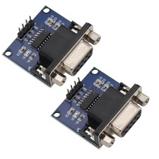 MAX3232 TTL Converter Module Connector DB9 Female Serial Port Blue 2PCS picture