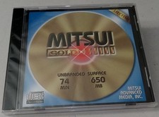 MITSUI GOLD CD-R Archive 74 Min 650MB LIFETIME NEW SEALED Multi-Speed Recordable picture