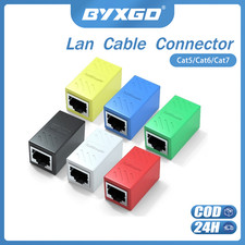 10PCS RJ45 Coupler Cat5 Cat6 Cat7 Ethernet Network Cable Extension Adapter picture