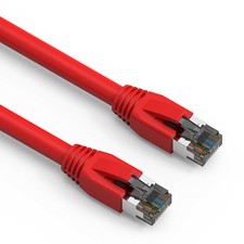 20 Pack of 3Ft CAT8 S/FTP Ethernet Network Cable Red 24AWG picture