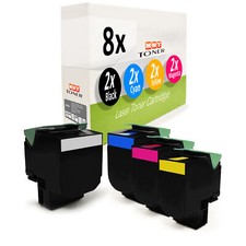 8x Cartridge XXL replaces Lexmark 802SC 802SK 802SM 802SY picture