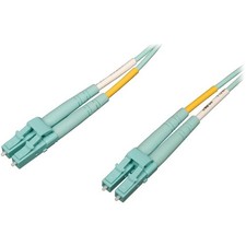 Tripp Lite 3ft 10Gb/100Gb Duplex Multimode 50/125 Aqua Fiber Patch Cable (LC/LC) picture