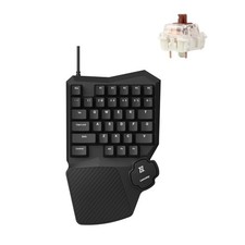 X0 One Handed Gaming Keyboard 35 Keys Red Backlit Wired Brown Switch QMK picture
