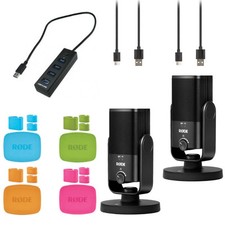 2 Rode NT-USB Mini's with USB Hub, Rode Colors and Polishing Cloth picture