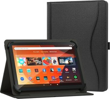 Case for 10 inch Tablet, Multi-Angle Viewing Stand Cover with Pocket, Black picture