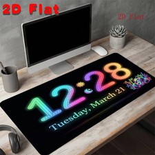 Extra-Large Thickened Non-Slip Gaming Desk Mat & Mouse Pad with Neon Digital C picture
