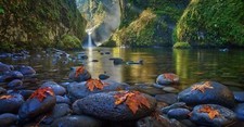 Landscape nature river Custom Gaming Mat Desk picture