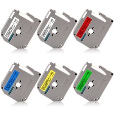 6PK MK131-731Multicolor 12MM P-Touch Label Tape Compatible for Brother PT70 PT85 picture
