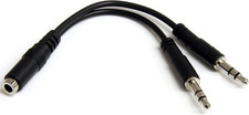 Startech.Com 3.5Mm 4 Position to 2X 3 Position 3.5Mm Headset Splitter Adapter - picture