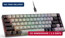 GEODMAER 65% Gaming Keyboard, Wired Backlit Mini Keyboard, Ultra-Compact Anti-Gh picture
