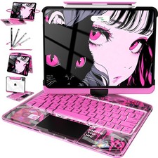 Intermerge for 9th 10.2 inch Keyboard Case, 360° Transparent Multi-Touch picture