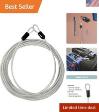 Double Loop 30ft Security Cable - Versatile Braided Steel Wire for Travel picture
