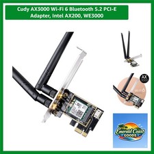 AX3000 Wi-Fi 6 Bluetooth 5.2 PCI-E Adapter, Intel AX200, WE3000 picture