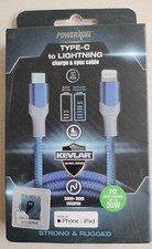 NEW Powerxcel Type-C to Lightning charge/sync 4Ft cable IPhone/Ipad picture