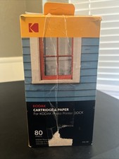 Kodak PHC-80 Photo Printer Dock Cartridge & Paper 80 Sheets 4x6 - Open Box picture