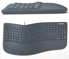 Microsoft Ergonomic Keyboard LXM-00001 Model 1878 (Wired, USB 2.0, Black) picture