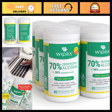 70% Isopropyl Alcohol Tech Wipes - Lint-Free Electronics Cleaning - 80 Count Pac picture