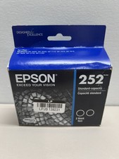 Genuine Epson (2) 252 BLACK Ink CARTRIDGE Best By 01/2027 picture