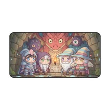 Kawaii DnD Desk Mat Chibi Fantasy RPG Mousepad Cute Dragon Large Gaming Pad New picture