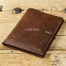 Leather Case Handmade Genuine Leather Folio Smart Cover 2024 iPad Pro 12.9