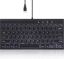 PERIBOARD-429 Wired Mini Backlit Keyboard - Thin and Silent Scissor Keys - Wh... picture