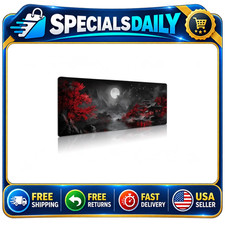 Large Extended Gaming Mouse Pad - 31.5x11.8 Inch Non-Slip Rubber Mat, Stitched E picture
