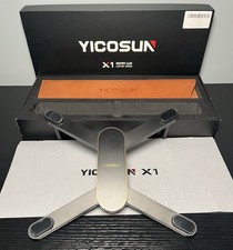 X Foldable Laptop Stand for Desk: Portable Aluminum Computer Stand - Black/Gold picture