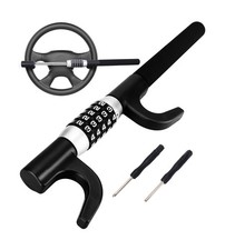 Steering Wheel Lock Anti Theft Keyless 5 Coded Combination Heavy Duty Universal picture