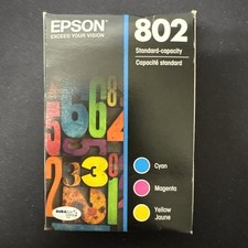 Epson 802 (T802520-S) Tri-Color Ink Cartridge Cyan Magenta Yellow Exp 05/2026 picture